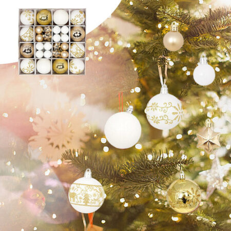 44 Bolas Penduradas Coloridas Para Árvore De Natal, Suprimen - Imagem 10
