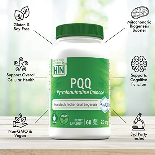 Health Thru Nutrition Pqq 20mg Pirroloquinolina Quinona Como - Imagem 3