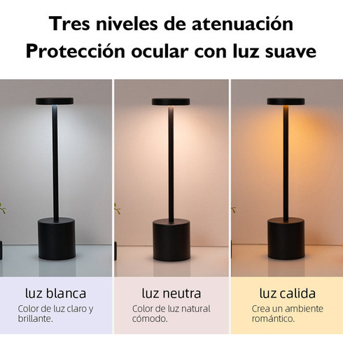 Lustre Sem Fio Conduzido Da Tabela Do Usb Do Metal Brilho - Imagem 4