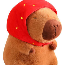 S New Brinquedo De Pelúcia De Capivara E Tiara De Morango