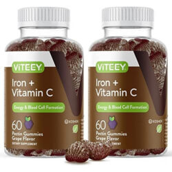 Gomas De Ferro 20 Mg + Vitamina C 26 Mg Para Deficiência De