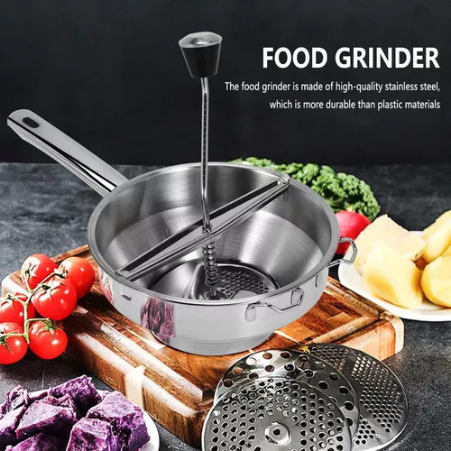 Qi1 Passa Verduras Em Aço Inox Com 3 Discos 20cm. - Imagem 5