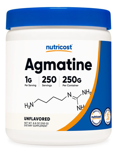Suplemento Nutricost Pure Agmatine Sulfato Em Pó 250g