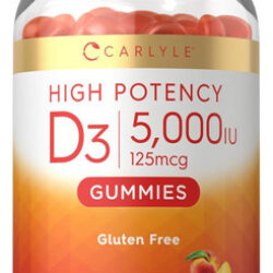 Gomas Carlyle Vitamina D3 | 5.000 Ui | 90 Contagem | Goma Co
