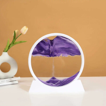 Arte Em Areia Em Movimento Em 3d Decorada Com Ampulheta Gira - Imagem 14