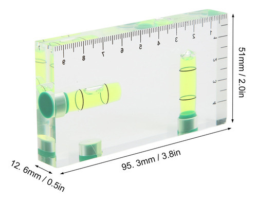 Nível De Bolha Horizontal Totalmente Transparente Bidimensio - Imagem 7