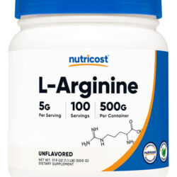 Suplemento Nutricost L-arginina Em Pó 500g 100 Porções