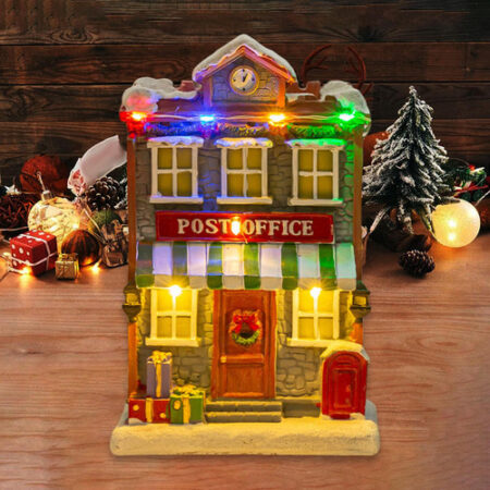 Musical Iluminado Natal Aldeia Casa Estatueta Decoração De - Imagem 17