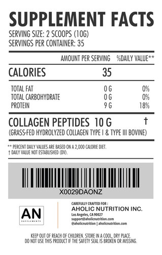 Aholic Nutrition Multi Collagen Peptides Powder Pó De Coláge - Imagem 2