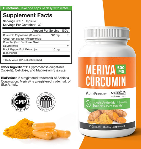 Renovar Nervo Meriva Curcumin 500mg Com Suplemento De Suport - Imagem 2