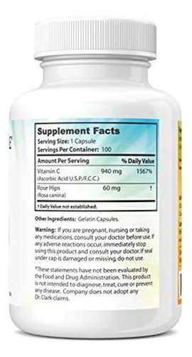 Dr. Clark Vitamina C Com Suplemento De Rosa Mosqueta, 1000 - Imagem 2