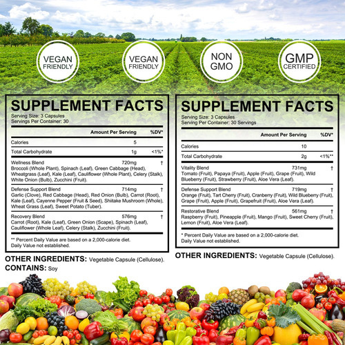 Daiias Frutas E Legumes Suplementos, Frutas E Veggies Suplem - Imagem 3