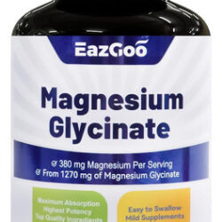 Cápsulas De Glicinato De Magnésio 1270 Mg, Suplemento De Mag
