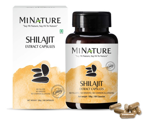 Cápsulas De Shilajit - Extrato Não Ogm Da Mi Nature | 180 Cá - Imagem 5