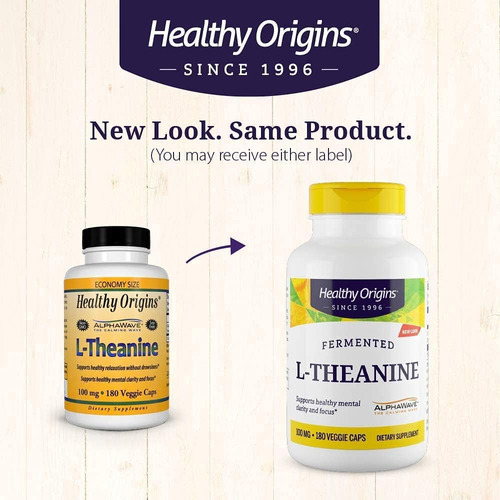 Healthy Origins L-theanine (alphawave), 100 Mg - Suporte Ao - Imagem 5