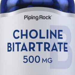 Suplemento: Bitartrato De Colina Piping Rock 500 Mg 180 Cáps