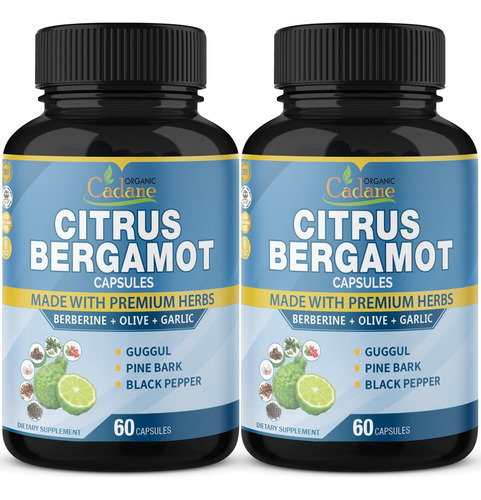 Suplemento Orgânico Em Cápsulas De Extrato De Bergamota Cítr