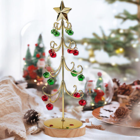 Decoração De Natal: Mesa, Árvore De Metal, Ferro Forjado, Or - Imagem 4