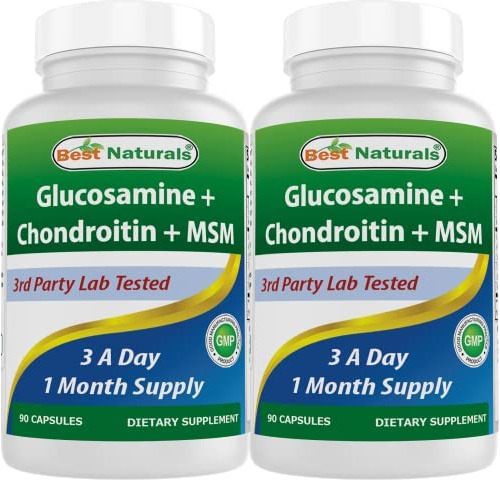 Best Naturals, Suplementos De Glucosamina E Condroitina Msm