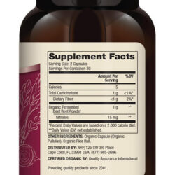Dr. Beterraba Fermentada Orgânica Mercola, 30 Porções (60 Cá