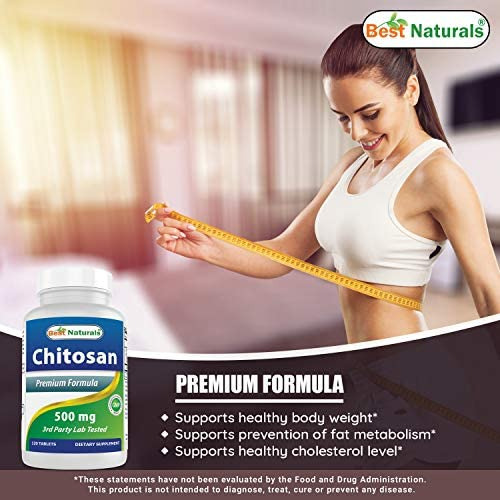 Best Naturals -- Quitosana -- 500 Mg -- 120 Comprimidos - Imagem 3