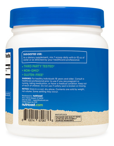 Pó De Raiz De Astrágalo Nutricost Organic 454g Sem Glúten - Imagem 5