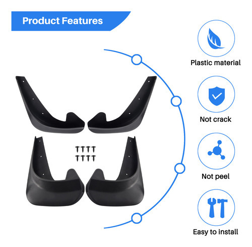 Guarda-lamas Universais Mud Flaps Flap Guards Guarda-lamas C - Imagem 4