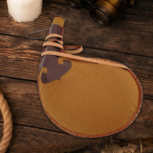 Bota Saco Garrafa Bolsa Compacto Leve Odres De 45cm Marrom - Imagem 4