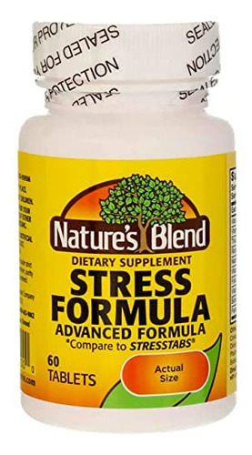 Suplemento Nutricional Nature"s Blend Stress Formula 60 Comp - Imagem 2