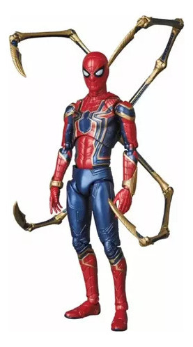 Boneco De Ação Avengers Iron Spider Man Mafex 081 Modelo T - Imagem 4