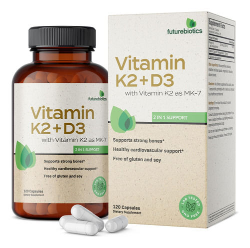 Suplemento De Vitamina K2 (mk7) Da Futurebiotics Com D3 120