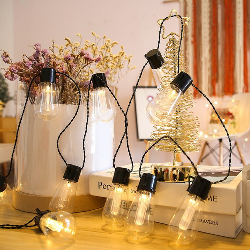 7m 20led Solar Water Drop Bulb String Luzes De Natal - Imagem 7