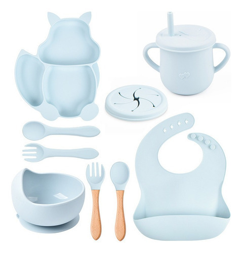Conjunto De Talheres De Silicone Baby Squirrel De 9 Peças - Imagem 25
