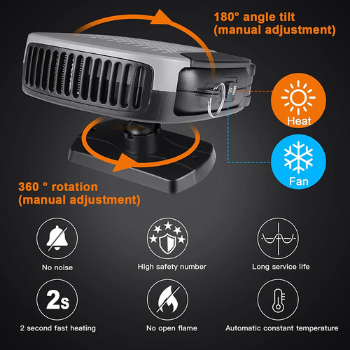 Aquecedor De Ar Para Carro Ventilador Portátil 12v Mini - Imagem 4