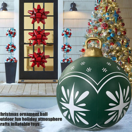 Enfeites De Bola Decorados De Natal Infláveis De Pvc Grandes - Imagem 10