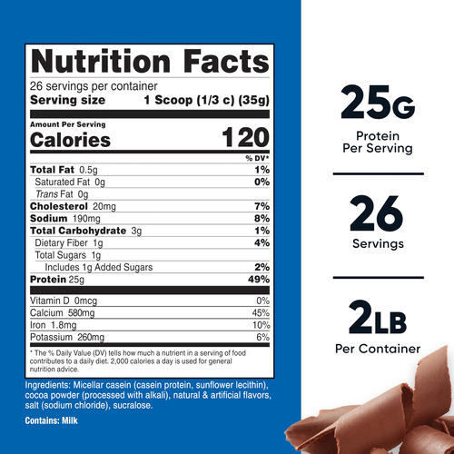 Proteína Em Pó Nutricost Casein Micellar Chocolate 907g - Imagem 3