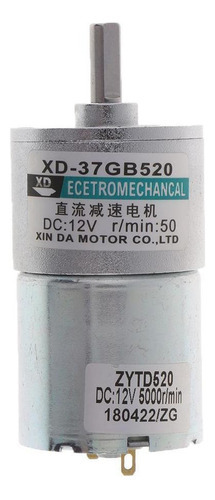 Motor Dc 12v Mini Motor Elétrico, Motor Dc Engrenagem 50rpm - Imagem 2