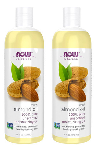 Óleo De Amendoa 473ml Now Foods Almond Oil Puro 2un