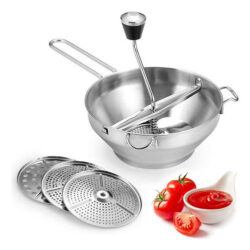 Passa Verduras Em Aço Inox De Alimentos Com 20cm 3 Discos*