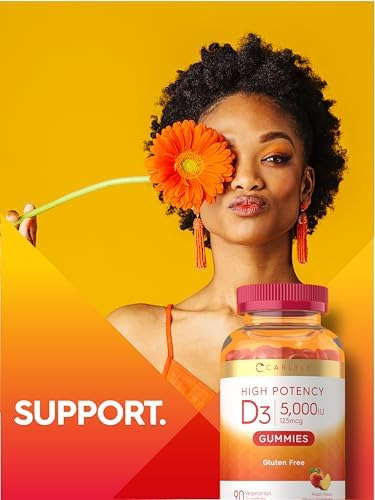 Gomas Carlyle Vitamina D3 | 5.000 Ui | 90 Contagem | Goma Co - Imagem 7