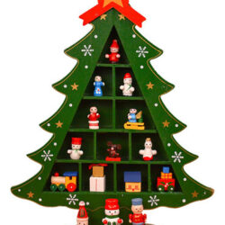 Decoração De Mesa De Madeira Árvore De Natal Div Ornamentos2