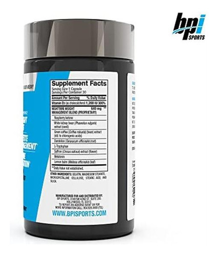 Bpi Sports Nite Burn Queimador De Gordura E Suporte Ao Sono - Imagem 5