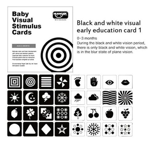 Brinquedo De Cartão De Estimulação Visual Montessori Para Ed - Imagem 4