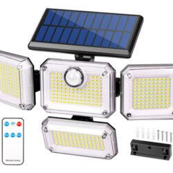 Sensor De Movimento De 4 Cabeças, Luz Solar, Holofote