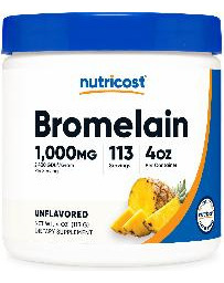 Bromelaína Em Pó Nutricost 120 Ml Glúten Vegetariano Não Tra - Imagem 2