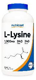 Suplemento Nutricost L-lisina 1000 Mg 240 Comprimidos - Imagem 2