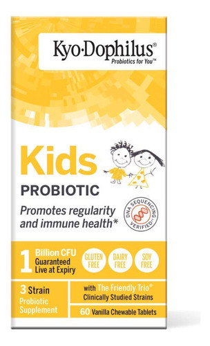 Suplemento Probiótico Kyolic Kyo-dophilus Kids 60 Comprimido - Imagem 3