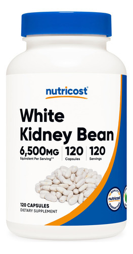 Suplemento Nutricost White Kidney Beans Em Cápsulas 6500mg 1