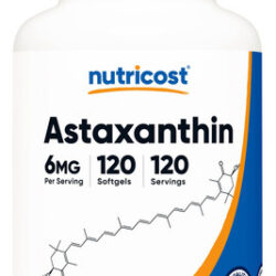 Suplemento Nutricost Astaxantina 6mg 120 Cápsulas Gelatinosa