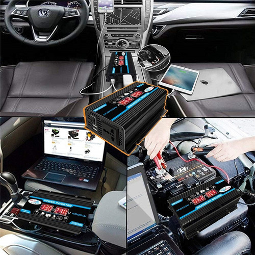 Inversor De Carro 12v-110v 4000w Smart Digital 2 Saída - Imagem 8